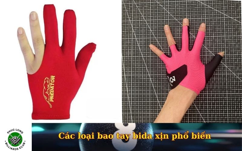 Các loại bao tay bida xịn phổ biến