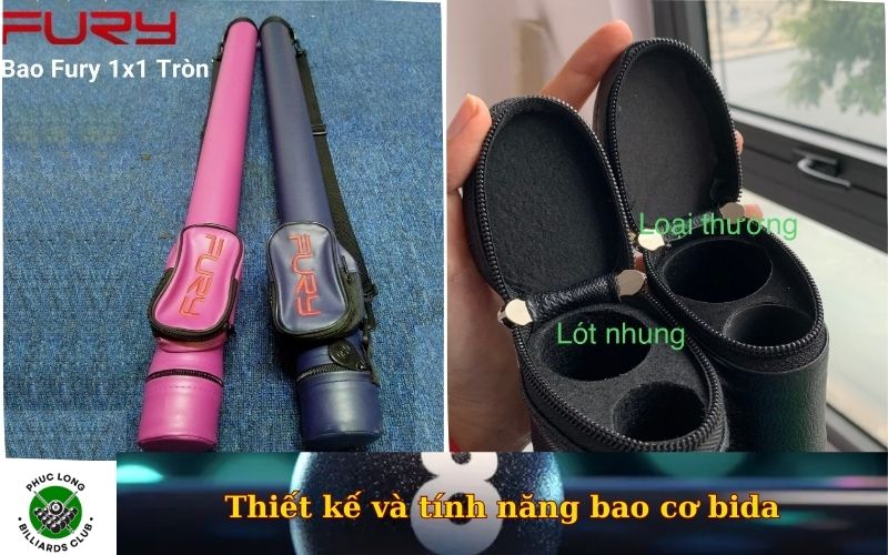 Thiết kế và tính năng bao cơ bida