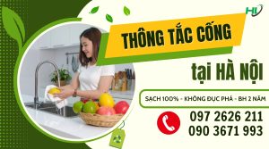 Thông tắc cống tại Cầu Giấy